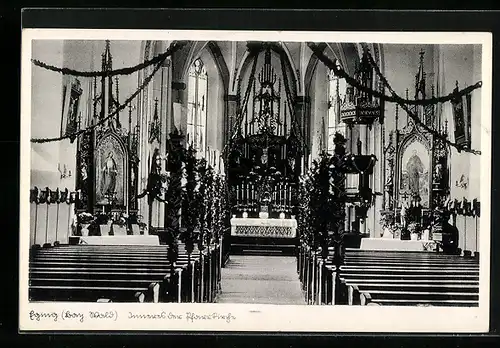 AK Eging /Bayer. Wald, Inneres der Pfarrkirche