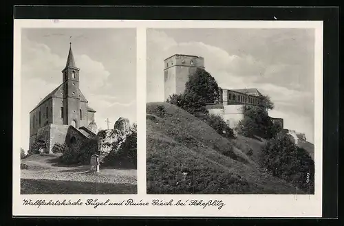 AK Schesslitz, Wallfahrtskirche Gügel und Ruine Giech
