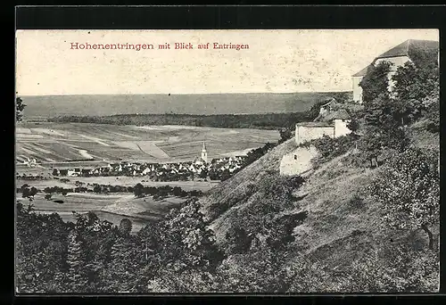 AK Entringen, Ortsansicht mit Hohenentringen