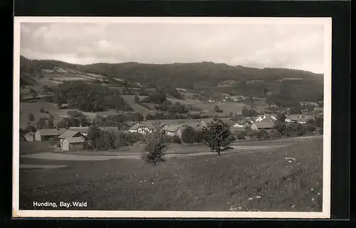 AK Hunding /bayr. Wald, Totalansicht von einem Berg aus