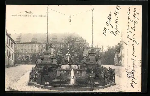 AK Gotha, Wasserkünste am Schlossberg