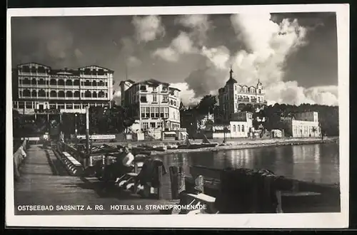 AK Sassnitz, Hotels u. Strandpromenade