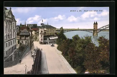 AK Bonn a. Rh., Blick vom alten Zoll