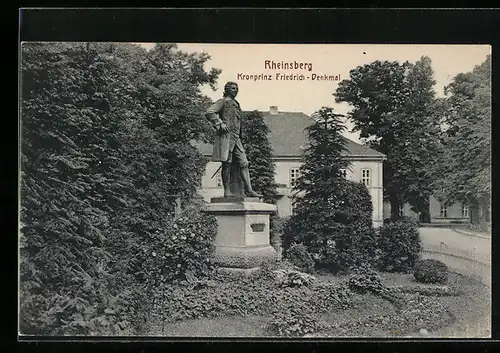 AK Rheinsberg, Kronprinz Friedrich-Denkmal