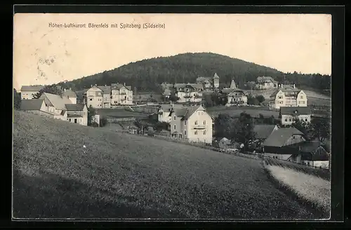 AK Bärenfels, Ortsansicht mit Spitzberg (Südseite)
