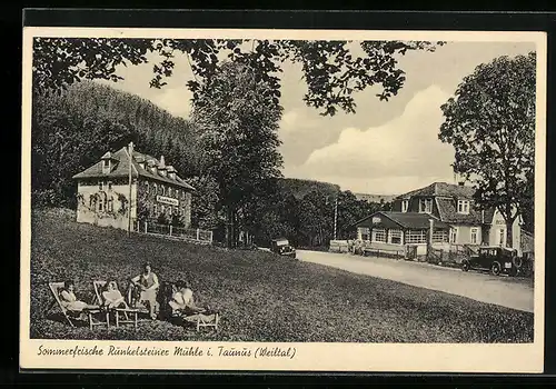 AK Usingen i. Taunus, Gasthaus Pension zur Runkelsteiner Mühle