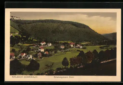AK Kailbach (Odenwald), Gesamtansicht mit Erholungsheim Stahl