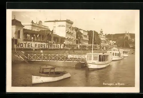 AK Remagen a. Rhein, Hotel Fürstenberg