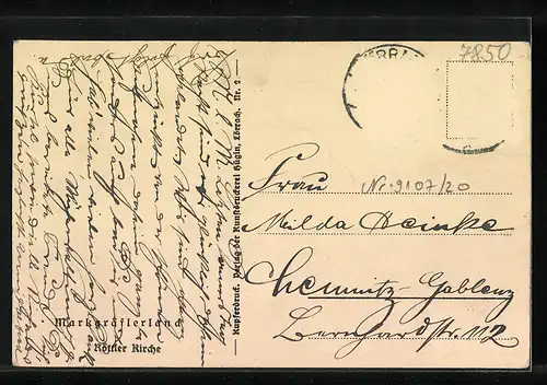 AK Lörrach-Rötteln, Kirche gegen Gebirgszug