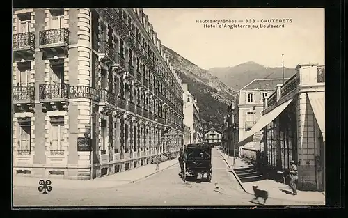 AK Cauterets, hôtel d'Angleterre au boulevard