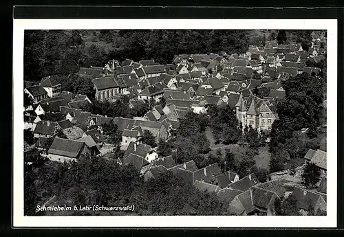 AK Schmieheim b. Lahr, Fliegeraufnahme vom Ort