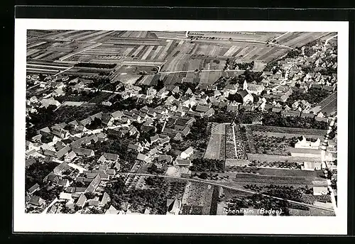 AK Ichenheim / Baden, Luftaufnahme des Ortes