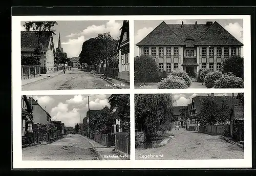 AK Legelshurst, Gasthaus zum Heuwagen, Hauptstrasse, Bahnhofstrasse