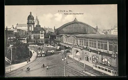 AK Köln, Partie am Hauptbahnhof