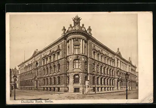 AK Berlin, Behrenstrasse, Deutsche Bank