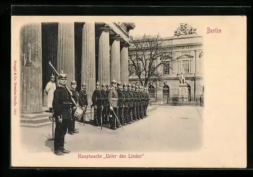 AK Berlin, Hauptwache Strasse Unter den Linden