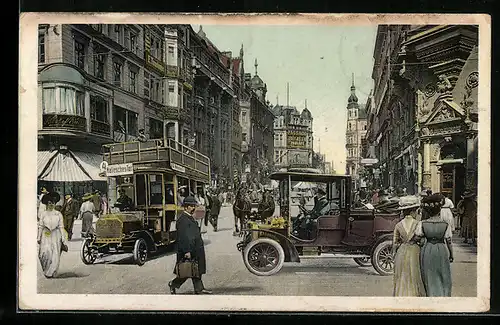 AK Berlin, Blick in die Friedrichstrasse