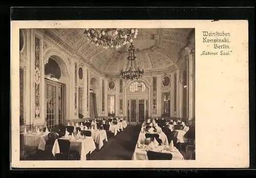 AK Berlin, Gasthaus Kempinski, Cadiner Saal