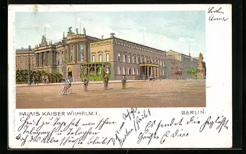 Lithographie Berlin, Palais Kaiser Wilhelm I.