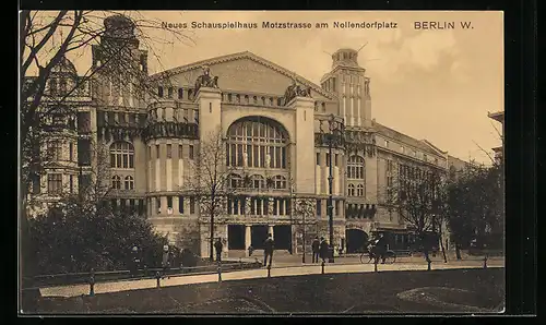 AK Berlin-Schöneberg, Nollendorfplatz mit neuem Schauspielhaus