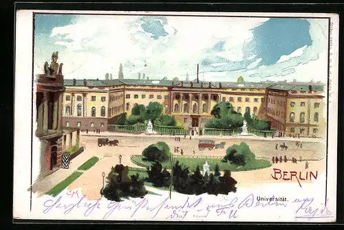Künstler-AK Carl Münch: Berlin, Ansicht der Universität