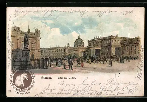 Lithographie Berlin, Unter den Linden