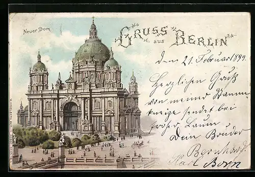 Lithographie Berlin, Neuer Dom