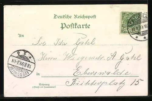 Lithographie Berlin, Schlossbrücke und Neuer Dom