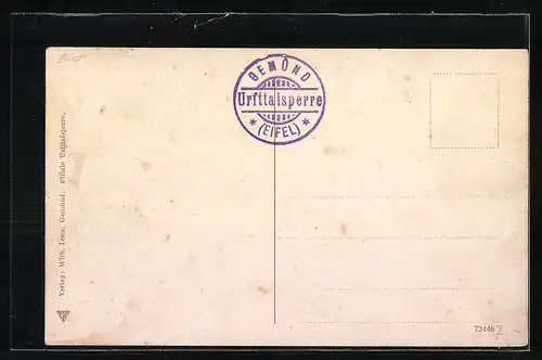 AK Gemünd, Urfttalsperre, Radfahrer auf der Staumauer