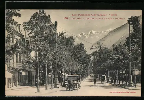 AK Luchon, L'Allée d'Étigny, prise de l'Éntrée