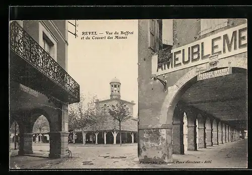 AK Revel, Vue du Beffroi et du Couvert des Moines