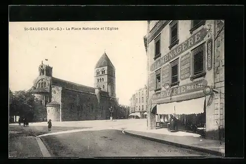 AK St-Gaudens, La Place Nationale et l`Eglise