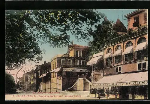 AK St-Gaudens, Boulevard du Sud et les Cafes