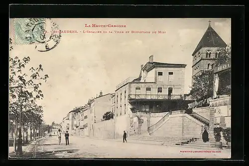 AK St-Gaudens, L`Escalier de la Ville et Boulevard du Midi