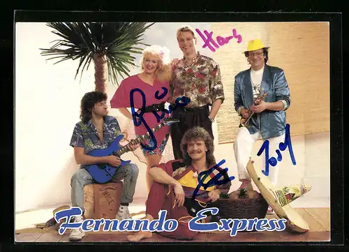 AK Musiker Fernando Express mit Autogrammen