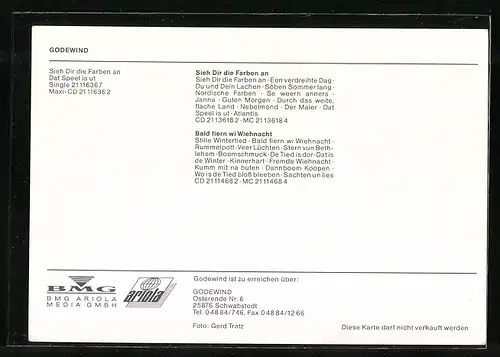 AK Musiker-Gruppe Godewind in die Kamera lächelnd