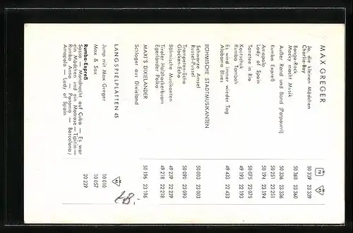 AK Musiker Max Greger mit seinem Instrument