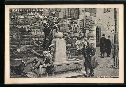 AK Aachen, Fischmarkt Brunnen