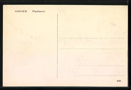 AK Aachen, Fischmarkt Brunnen