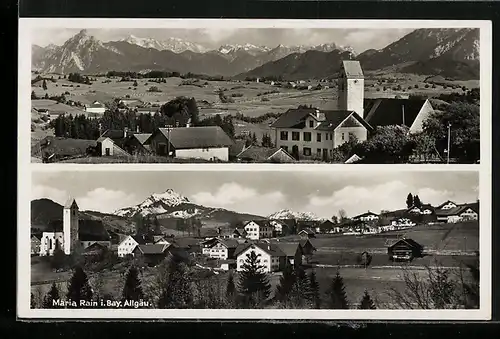 AK Maria Rain, Aussicht über Felder