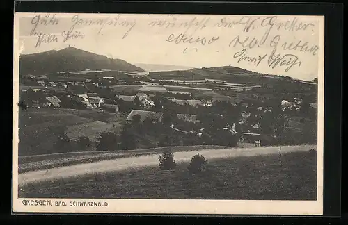AK Gresgen, Blick über die Ortschaft