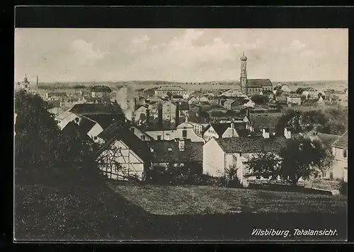 AK Vilsbiburg, Totalansicht aus der Vogelschau