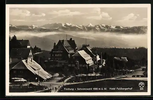 AK Feldberg, Hotel Feldbergerhof mit Alpenpanorama