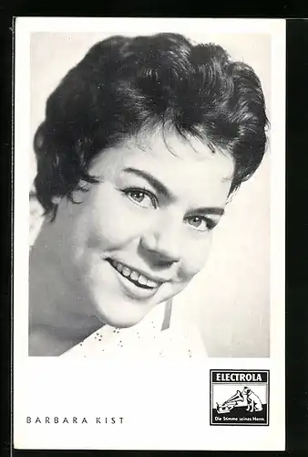 AK Portrait der Sängerin Barbara Kist