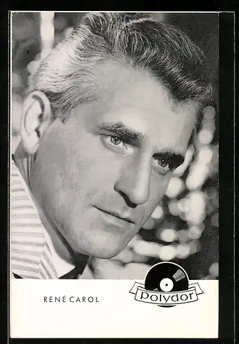 AK Musiker Renè Carol nachdenklich zur Seite schauend