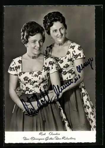 AK Das Chiemsee Jodler Duo Ruhpolding-Resl und Annelies, Musiker