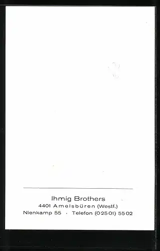 AK Musiker-Trio Ihmig Brothers mit Instrumenten und Autogrammen