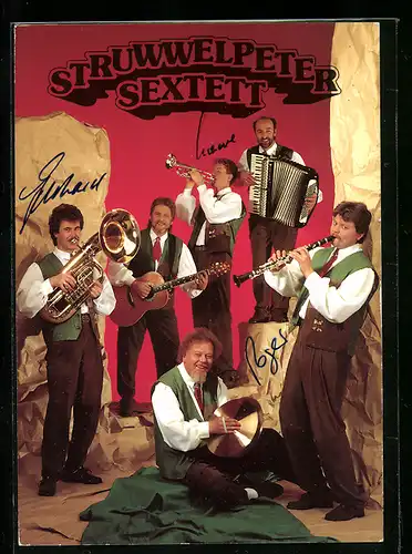 AK Musiker des Struwwelpeter-Sextett beim Auftritt