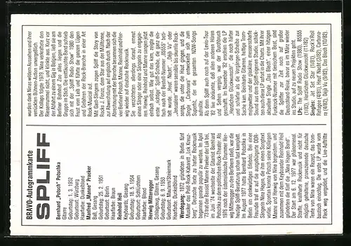 AK Musiker der Band Spliff