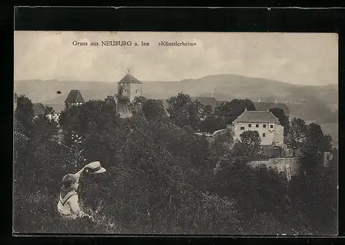 AK Neuburg a. Inn, Künstlerheim